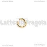 50 Anellini apribili in Acciaio Gold Plated 4x0.8mm