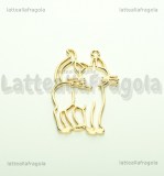 Ciondolo Bezel Luna di Sailor Moon in metallo dorato 50x33mm