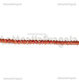 Rondelle mezzocristallo sfaccettato Corallo 2x1.5mm filo 37cm