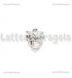 Ciondolo Gufo in Acciaio inox 16x12mm 