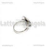 Base anello in Acciaio inox regolabile con base tonda 16mm