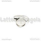 Base anello in Acciaio inox regolabile con base tonda 10mm