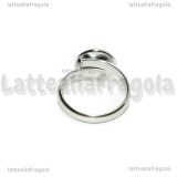 Base anello in Acciaio inox regolabile con base tonda 10mm