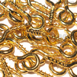 15 Ganci a vite con occhiello in Acciaio Inox Dorato 10x4mm