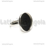 Base anello in Acciaio inox regolabile con base tonda 20mm