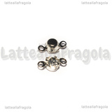 15 Connettori in Ottone Strass Cristal 4x8x3mm