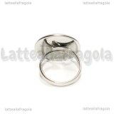Base anello in Acciaio inox regolabile con base tonda 20mm