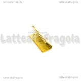 10 Capocorda per organza in metallo Gold Plated 16x7.5mm