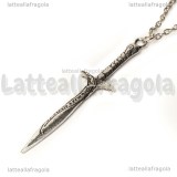 Collana Pungolo in metallo argentato del film Lo Hobbit 66x16mm