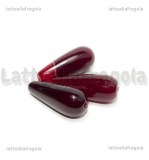 Goccia in Agata Carminio con foro passante 19x8mm