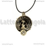 Ciondolo Hunger Games Distretto 12 in metallo smaltato 45x34mm