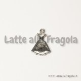 Charm vestito di Cenerentola in metallo argento antico 19x13mm