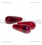 Goccia in Agata Rossa con foro passante 19x8mm