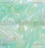 Goccia in Agata Celeste con foro passante 19x8mm