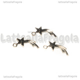 3 Charm Stella Cometa in metallo argentato 17x10mm