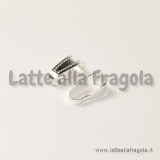 Contromaglia per ciondoli in metallo Silver Plated 11x4mm