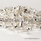 Contromaglia per ciondoli in metallo Silver Plated 11x4mm