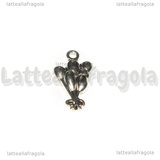 Charm Palloncini in metallo argentato 23x12mm