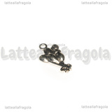 Charm Palloncini in metallo argentato 23x12mm