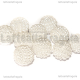 10 Perle in Acrilico Bianco effetto perline 10mm
