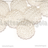 10 Perle in Acrilico Bianco effetto perline 10mm