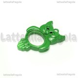 Ciondolo Apribile Gufo in metallo smaltato verde 45x33mm