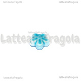 3 Fiori in Ceramica Azzurro foro passante 12mm