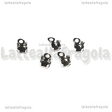 5 Terminali in Acciaio Inox per catene strass 2.5mm