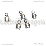5 Terminali in Acciaio Inox per catene strass 2.5mm