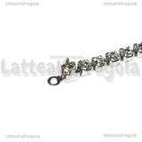 5 Terminali in Acciaio Inox per catene strass 2.5mm
