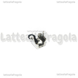 5 Terminali in Acciaio Inox per catene strass 3mm