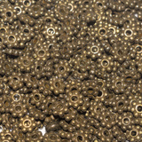 25 Spaziatori a margherita in metallo color bronzo 4mm