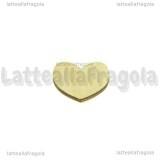 5 Cuori in legno naturale 15x12mm