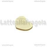 5 Cuori in legno naturale 15x12mm