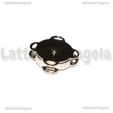 Chiusura Magnetica per Borse in metallo argentato 15x15x6.5mm