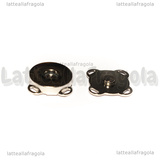 Chiusura Magnetica per Borse in metallo argentato 15x15x6.5mm