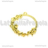 Ciondolo Bezel Cornice Marina Modello B in metallo dorato 40x35mm