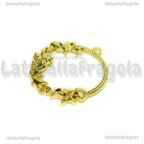 Ciondolo Bezel Cornice Marina Modello B in metallo dorato 40x35mm