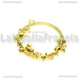 Ciondolo Bezel Cornice Marina Modello B in metallo dorato 40x35mm