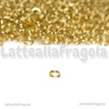 100 anellini brisé in metallo gold plated 5mm