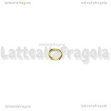 100 anellini brisé in metallo gold plated 5mm