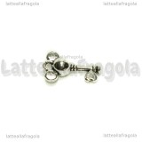 Charm Chiave Topolino 3D in metallo argento antico 18x11mm