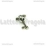 Charm Chiave Topolino 3D in metallo argento antico 18x11mm