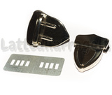 Chiusura a Pulsante per Borse in metallo argentato 42x30x13mm