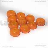 10 Rondelle in Vetro Arancione Opaco 8x5mm
