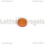 10 Rondelle in Vetro Arancione Opaco 8x5mm