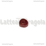 10 Rondelle in Vetro Cioccolato Opaco 8x5mm