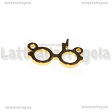 Connettore Occhiali Harry Potter in metallo dorato 21x14mm