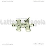 Coppia Ciondoli Puzzle You are my missing piece in metallo argentato
