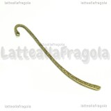 Segnalibro in metallo color bronzo ghirigori incisi 85mm